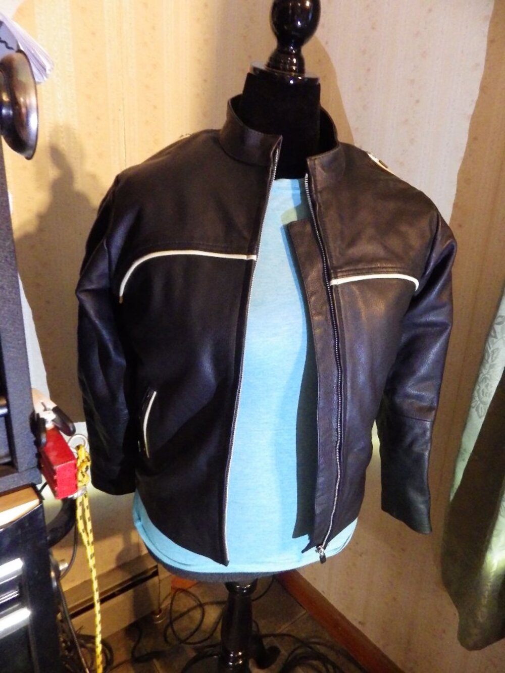 Interstate Leather Motorcycle Women Jacket Size M 822CD